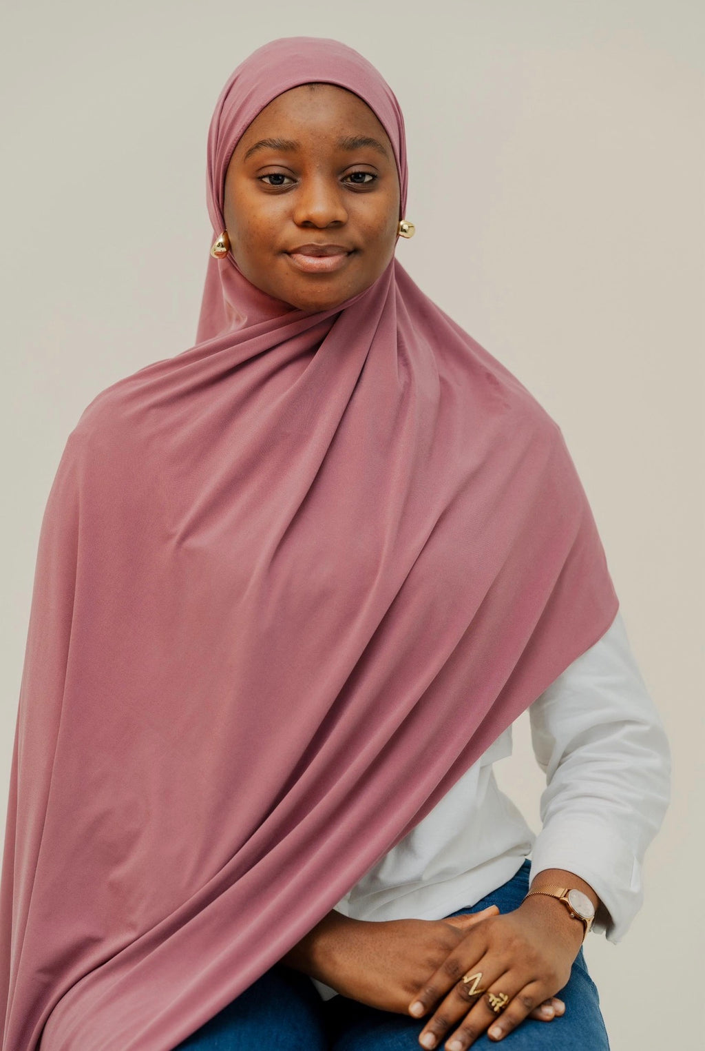 Jersey premium rose taupe