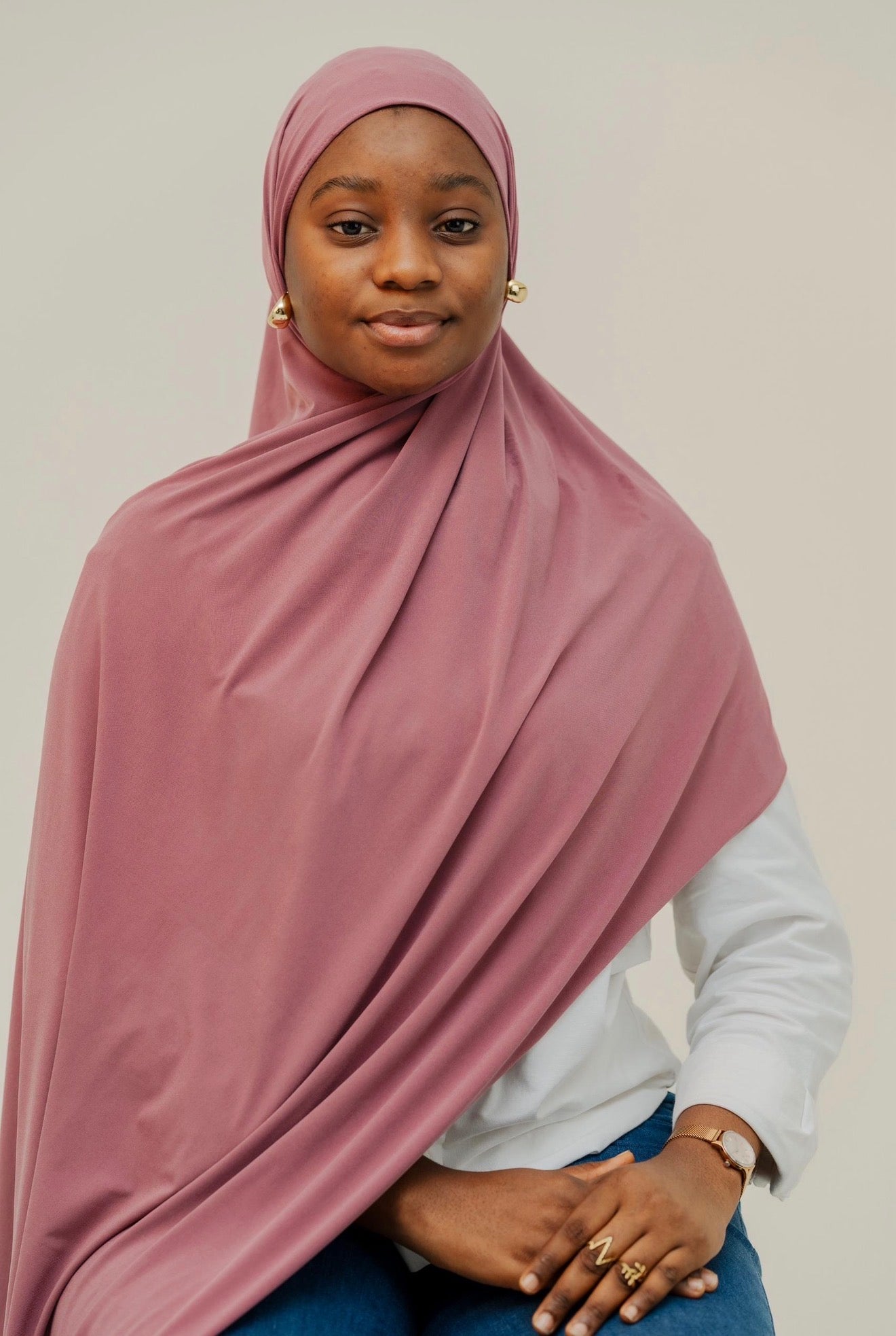 Jersey premium rose taupe